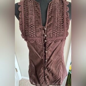 Express women’s small button down tank top